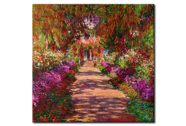 cuadro flores jardín reproducción Monet estilo provenzal