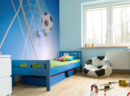 habitación infantil fan de fútbol ideas de decoración