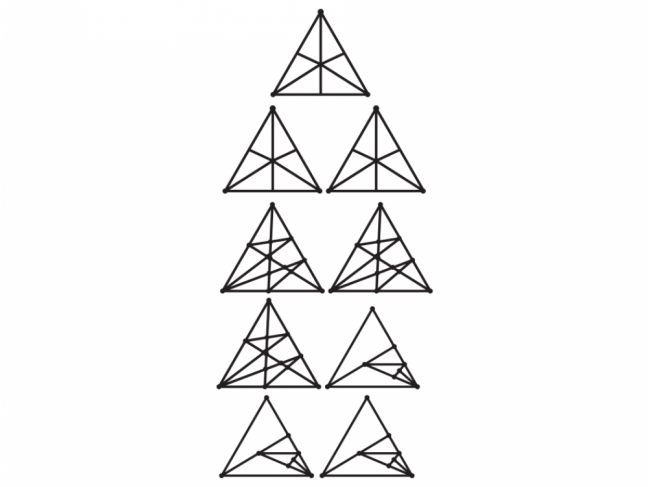 vinilo de pared geométrico triángulos