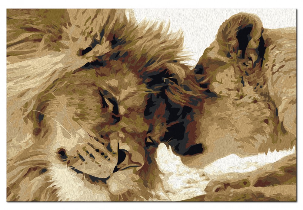 pintura por números león