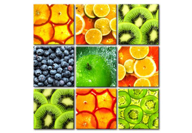 cuadro con frutas