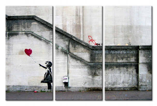 Girl With a Balloon by Banksy [Glass]