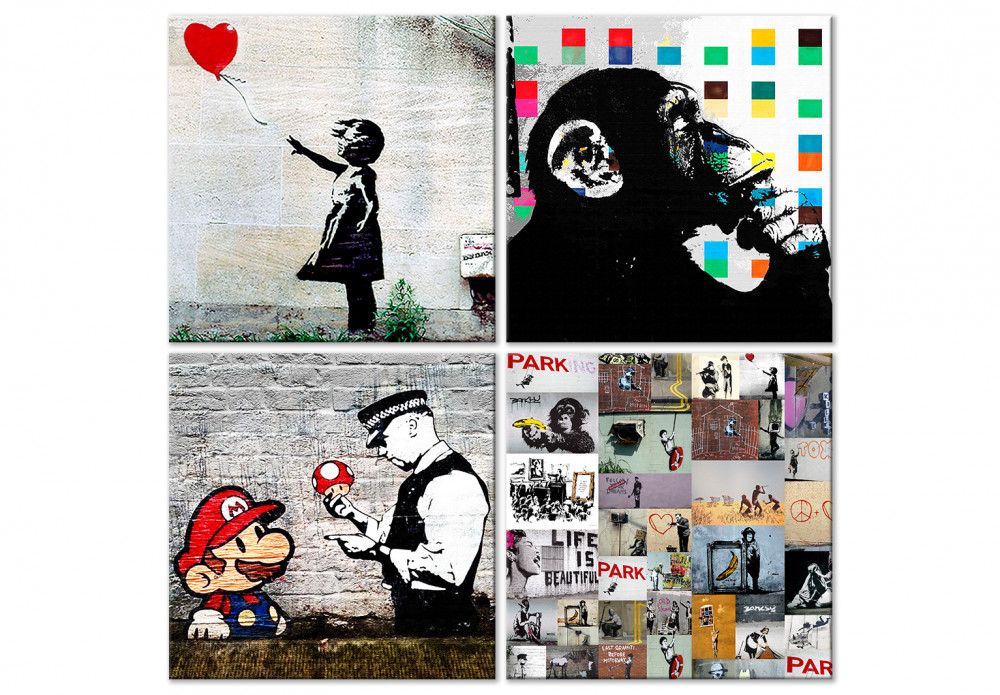 Banksy Collage (4 Parts) 