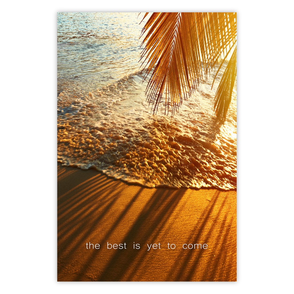 cartel motivacional de playa
