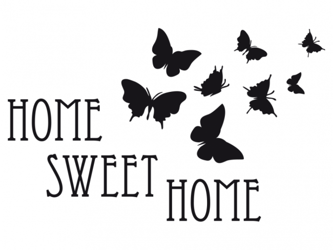 vinilo frase en inglés home sweet home