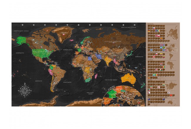 mapa de rascar una idea de regalo para un viajero