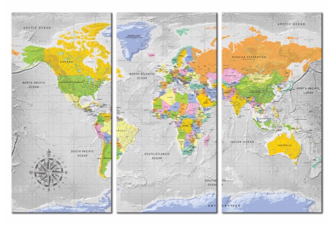 tablero de corcho mapa del mundo en corcho